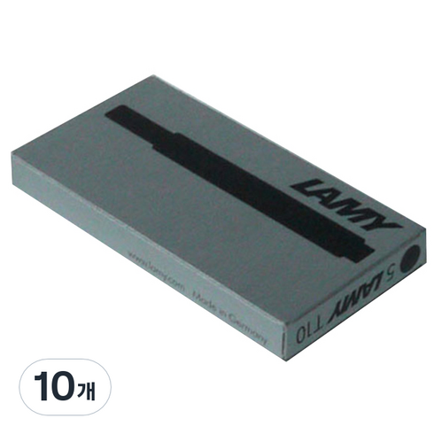 LAMY T10만년필전용 일회용 카트리지, 흑색, 10개