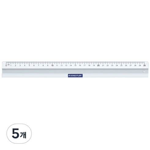 스테들러 알루미늄 자 563 30 30cm, 혼합 색상, 5개