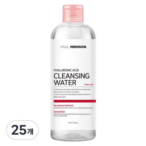 폴메디슨 히알루론산 클렌징 워터, 510ml, 25개