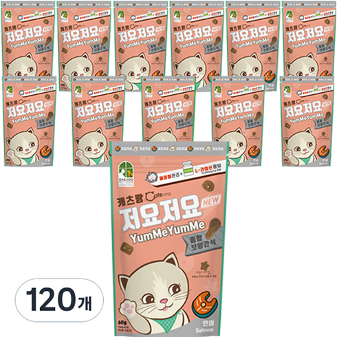 캐츠랑 저요저요 고양이 보양간식, 연어, 60g, 120개