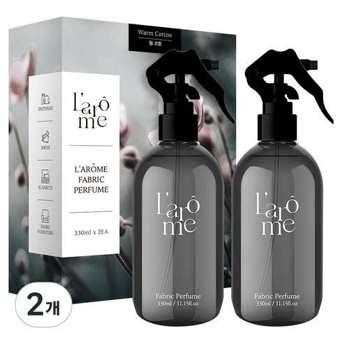 라홈 시그니처 섬유향수 2p, 2개, 330ml, 웜코튼