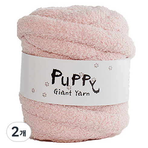 yarna 퍼피 자이언트 얀 뜨개실 500g, 3핑크, 2개