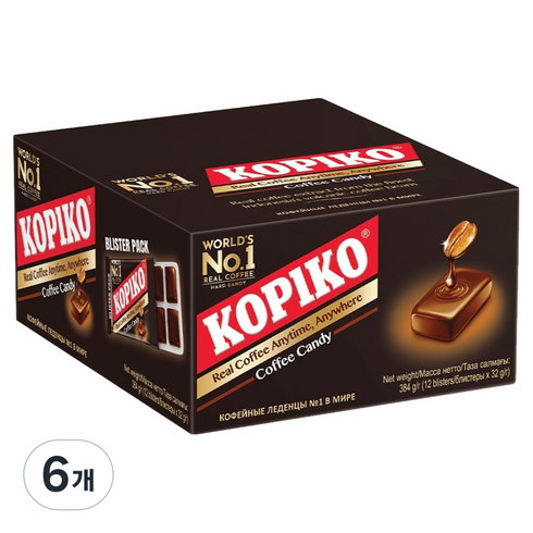 코피코 커피맛 캔디 12p, 384g, 6개