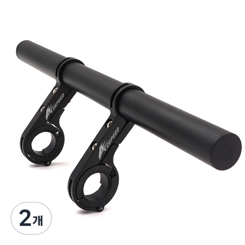 에이스피드 자전거 핸들 연장 바 30cm, 블랙, 2개