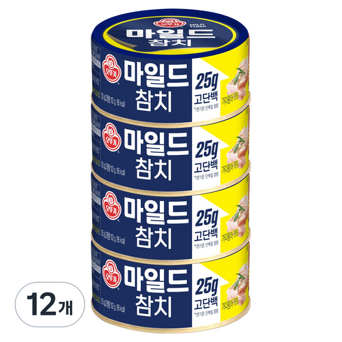 오뚜기 마일드참치, 135g, 12개