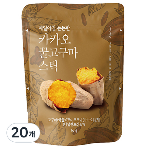 카카오 꿀고구마 스틱, 65g, 20개