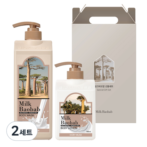 밀크바오밥 바디 2종 선물세트 아이보리머스크향, 2세트