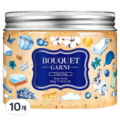 부케가르니 슈가 바디스크럽 클린솝, 500g, 10개