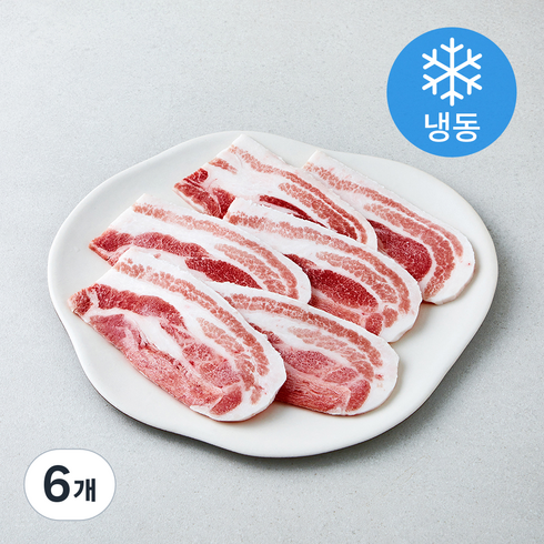 하이포크 한돈 급냉 삼겹살 구이용 (냉동), 6개, 500g