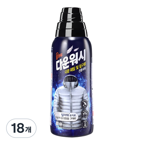 울샴푸 다운워시 본품, 800ml, 18개