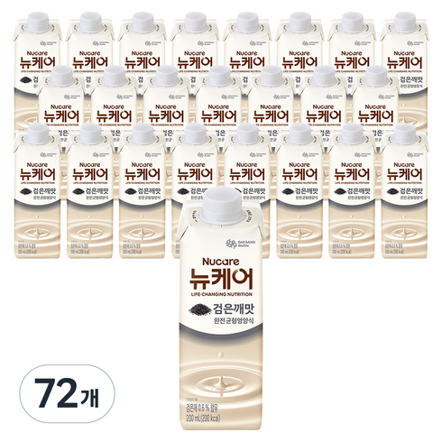 뉴케어 완전 균형영양식 검은깨맛, 200ml, 72개