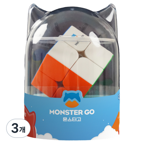 몬스터고 코리아보드게임즈 간큐브 2X2 큐브, 혼합색상, 3개