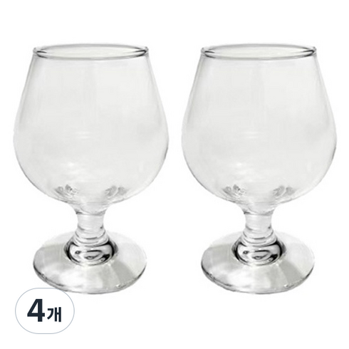 다파랑 느밤 위스키 유리컵 투명 HJ0011, 4개, 170ml