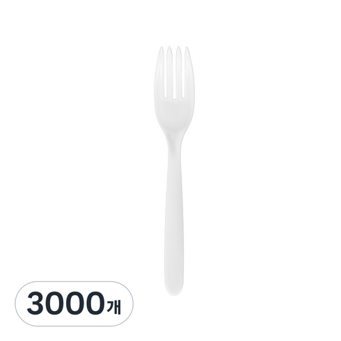 더담다 일회용 포크 화이트, 1개입, 3000개