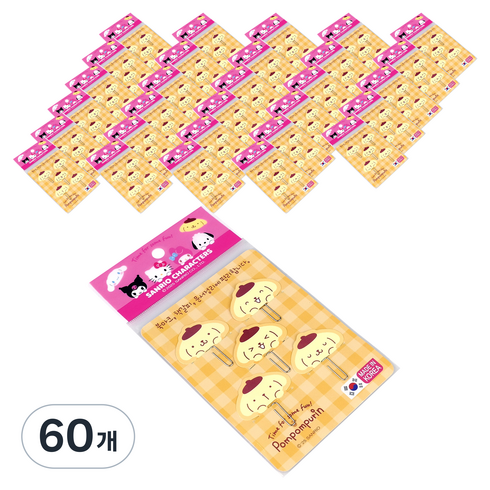 바이하츠 폼폼푸린 표시크립, 5개입, 60개