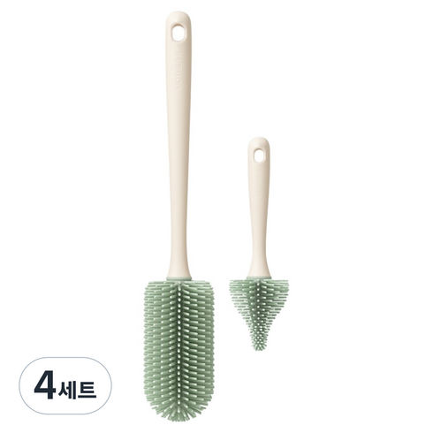 마더케이 실리콘 젖병 브러쉬 2종 세트, 4세트, 민트