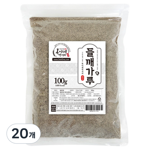 복이네먹거리 중국산 껍질째 들깨가루 탕용, 100g, 20개