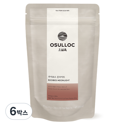오설록 루이보스 문라이트 피라미드 티백, 2g, 20개입, 6박스