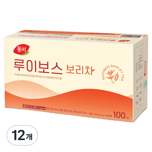 동서 루이보스 보리차, 1.5g, 100개입, 12개