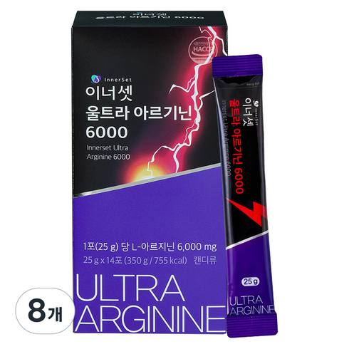 이너셋 울트라 아르기닌 6000, 350g, 8개