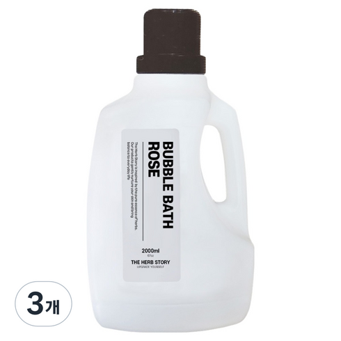 더허브스토리 대용량 버블바스 로즈, 2L, 3개