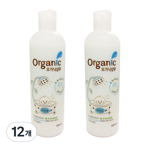 오가닉 화이트닝 애견샴푸, 500ml, 1개입, 12개