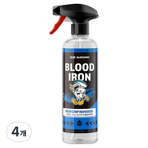 글로스브로 블러드아이언 차량용 철분제거제, 500ml, 4개