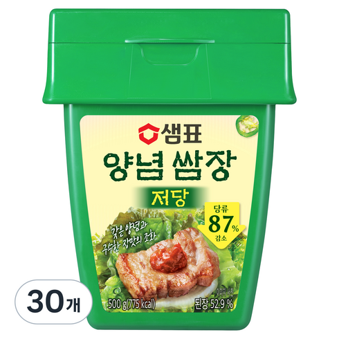 샘표 저당 양념쌈장, 500g, 30개