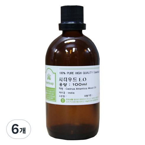 허브솝 에센셜 오일 100ml, 시더우드, 6개
