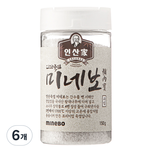 인산가 미네보 5회 용융 소금 과립, 6개, 150g