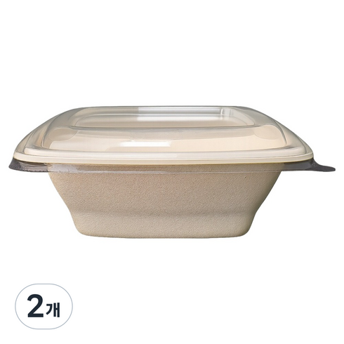 블룸엣홈 크라프트 사각볼 포장용기 710ml, 2개, 20개입