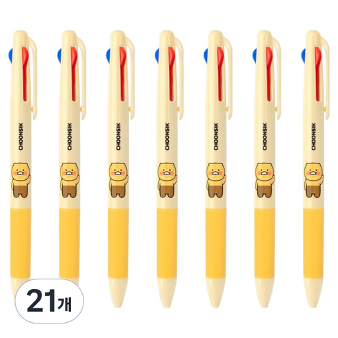 카카오프렌즈 3색 볼펜 0.7mm, 춘식이, 21개