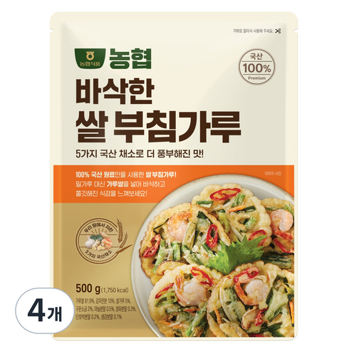 농협식품 바삭한 쌀부침가루, 500g, 4개
