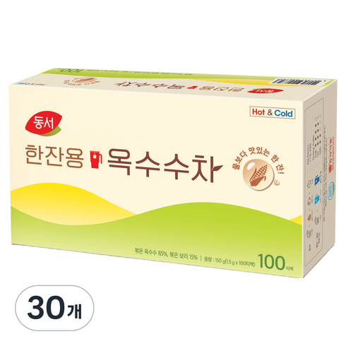 동서 한잔용 옥수수차, 1.5g, 100개입, 30개