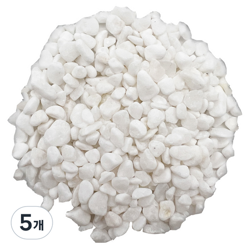 샘아쿠아 리프레쉬 자갈 3~5mm 3.4kg, 화이트, 5개