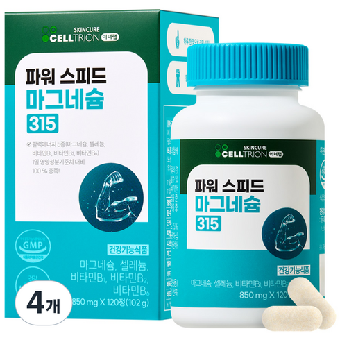 이너랩 파워 스피드 마그네슘 315, 120정, 4개