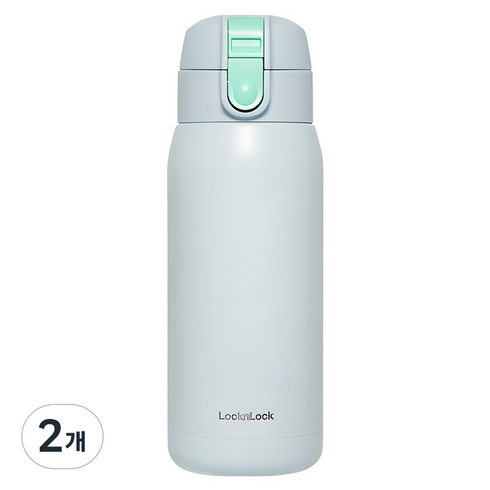 락앤락 스쿨핏 코튼캔디 원터치 텀블러, 블루, 370ml, 2개