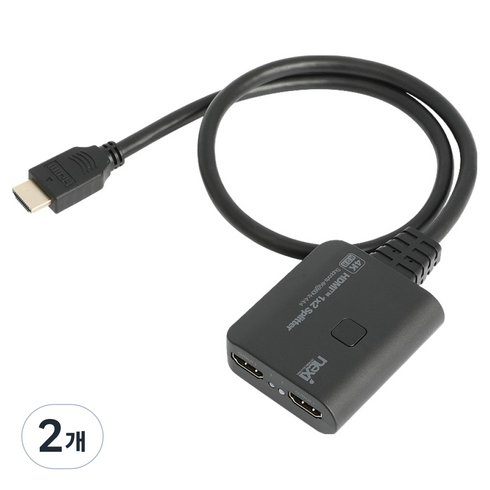 넥시 4K 1:2 HDMI 분배기 NX1116, 2WAY NX-4K0102N, 2개