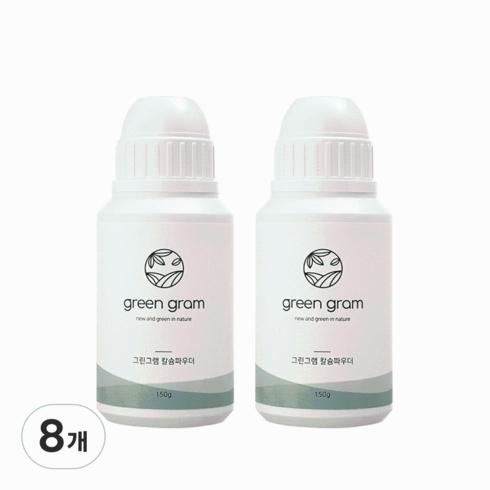 그린그램 칼슘파우더 과일 세척제, 150g, 8개