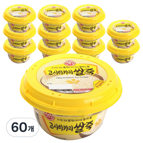 오뚜기 즉석 고시히카리쌀죽, 285g, 60개