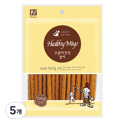 헬씨미요 고양이 간식, 참치, 100g, 5개