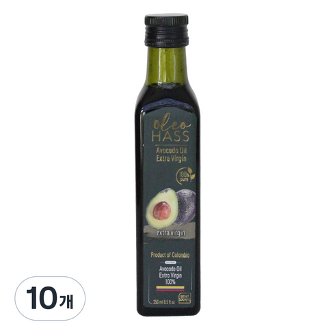 올레오하스 엑스트라 버진 아보카도 오일, 250ml, 10개