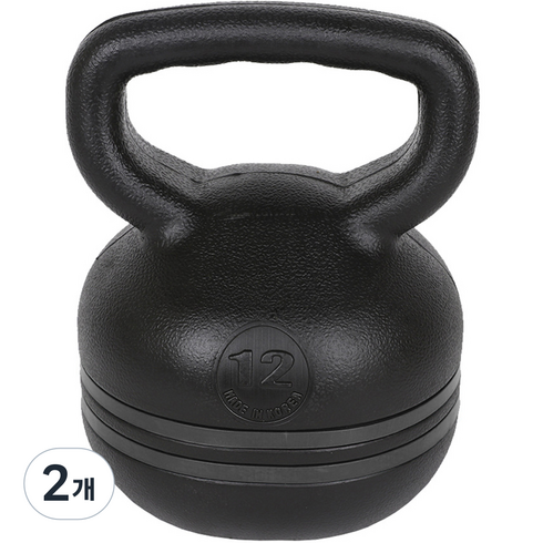 아리프 라인 케틀벨, 블랙, 12kg, 2개