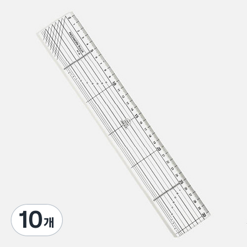 심플소잉 CH 논슬립 패치워크 시접자 30cm, 혼합색상, 10개