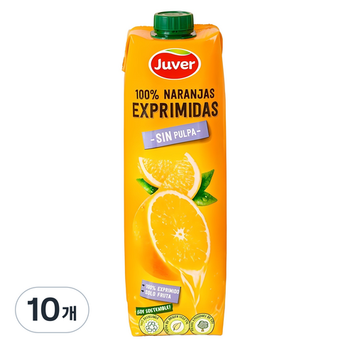 후버 착즙 오렌지주스, 1L, 10개