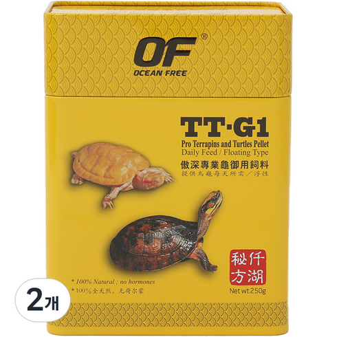 오션프리 프로 거북이 사료 TT-G1, 2개, 250g