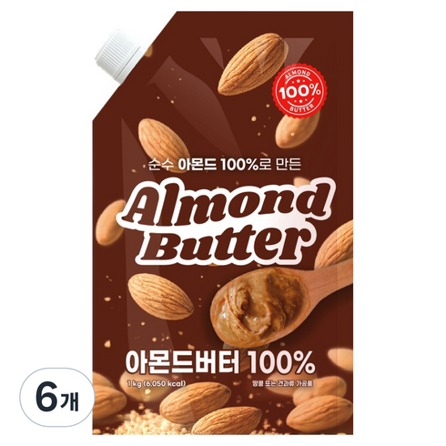 너츠브라더 아몬드 버터, 1kg, 6개