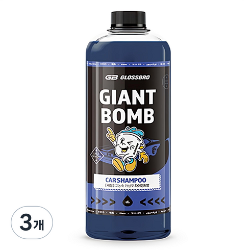 글로스브로 자이언트밤 대용량 카샴푸, 1L, 3개