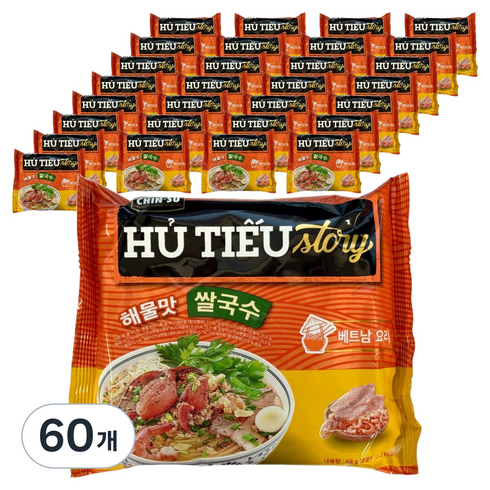 친수 후티우스토리 해물맛 쌀국수, 60개, 68g