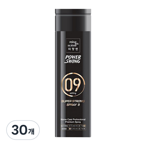 미쟝센 파워스윙 슈퍼 스트롱 스프레이 9, 200ml, 30개